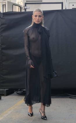 Milan, Milan Women s Fashion Week Fall Winter 2026 27 - Women s Fashion, Fall Winter 2026 27 - Blumarine fashion show - arrivals In the photo: Guest  Copyright: xLucaxPontix xipa-agency.netx xx IPA_Agency_IPA72126977