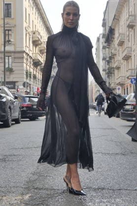 Milan, Milan Women s Fashion Week Fall Winter 2026 27 - Women s Fashion, Fall Winter 2026 27 - Blumarine fashion show - arrivals In the photo: Guest  Copyright: xLucaxPontix xipa-agency.netx xx IPA_Agency_IPA72127291