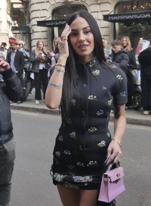 Milan, Milan Women s Fashion Week Fall Winter 2026 27 - Women s Fashion, Fall Winter 2026 27 - Blumarine fashion show - arrivals In the photo: Guest  Copyright: xLucaxPontix xipa-agency.netx xx IPA_Agency_IPA72127260