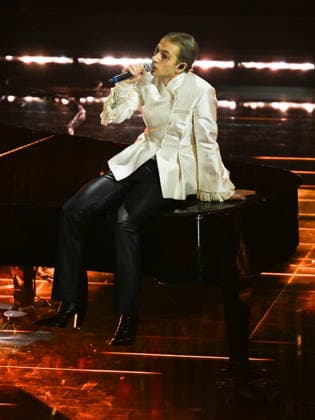Sanremo, 76th Italian Song Festival. Fourth Evening. Pictured: Chiello  Copyright: xMaurizioxD Avanzox xipa-agency.netx xPoolxSanremox02x IPA_Agency_IPA72129113