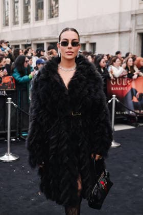 Milan, Milan Fashion Week Womenswear Fall Winter 2026 2027 - Women s Fashion, Fall Winter 2026 2027 - Gucci Fashion Show - Guest Arrivals. Pictured: Georgina Rodriguez (Argentine-Spanish model, girlfriend of soccer player Cristiano Ronaldo)  Copyright: xAlessandroxBremecx xipa-agency.netx xx IPA_Agency_IPA72129811