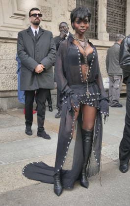 Milan, Milan Women s Fashion Week Fall Winter 2026 27 - Women s Fashion, Fall Winter 2026 27 - Blumarine fashion show - arrivals In the photo: Guest  Copyright: xLucaxPontix xipa-agency.netx xx IPA_Agency_IPA72127399