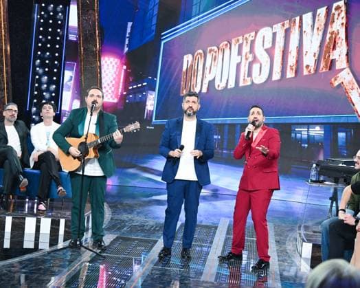 Sanremo, 76th Italian Song Festival - Fourth Post-Festival Episode. Pictured: Guidonia Twins  Copyright: xManuelexMangiarottix xipa-agency.netx xPoolxSanremox02x IPA_Agency_IPA72130425