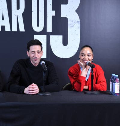 February 27, 2026, New York, Ny, United States: Adrien Brody and Tessa Thompson attend The Fear of 13 Broadway Press Event. Held at James Earl Jones Theatre in New York. Zuma Press February 27, 2026 New York United States - ZUMAp281 20260227_zea_p281_056 Copyright: xPhotoxImagexPressx