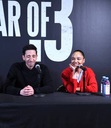 February 27, 2026, New York, Ny, United States: Adrien Brody and Tessa Thompson attend The Fear of 13 Broadway Press Event. Held at James Earl Jones Theatre in New York. Zuma Press February 27, 2026 New York United States  - ZUMAp281 20260227_zea_p281_068 Copyright: xPhotoxImagexPressx