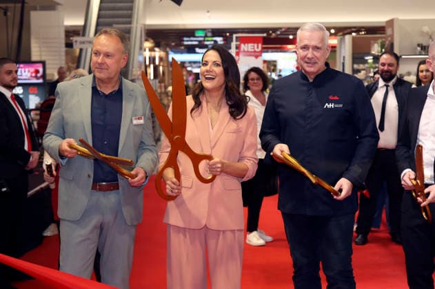 Matthias Sturm, Bettina Zimmermann and Alexander Herrmann at the pre-shopping event in the new XXXLutz furniture store in Rangsdorf Rangsdorf, 27 02 2026 Foto:xAgenturxWehnertx xGränzdörferx xFuturexImagex xxx_6202
