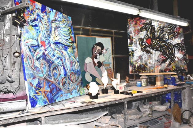 Kunstgiesserei Innendesign Muenchen 27 02 2026 Kunstgiesserei Muenchen Schleissheimerstrasse Title Painting, Sculpture and New Art Vernissage One dead, three living, one hundred years of foundry When art defies the algorithm Photo Muenchen