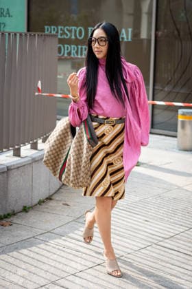 Street Style: Gucci fashion show during the Milan Fashion Week - Womenswear Fall Winter 2026 2027 in Milan, Italy, on 27 February 2026. Street Style: Yuwei Zhangzou is seen outside of the Gucci fashion show during the Milan Fashion Week - Womenswear Fall Winter 2026 2027 in Milan, Italy, on 27 February 2026., Credit:Stefano Costantino TTL Avalon Italy, Milan  Copyright: xStefanoxCostantinoxTTLx xAvalonx 1078862549