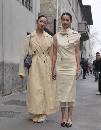 Milan, Milan Women s Fashion Week Fall Winter 2026 27 - Women s Fashion, Fall Winter 2026 27 - Sportmax fashion show - arrivals In the photo: Guest  Copyright: xLucaxPontix xipa-agency.netx xx IPA_Agency_IPA72135809