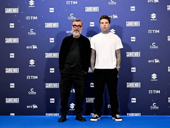 Sanremo, 76th Italian Song Festival. Photocall with Fedez and Marco Masini.  Copyright: xMaurizioxD Avanzox xipa-agency.netx xPoolxSanremox02x IPA_Agency_IPA72137215