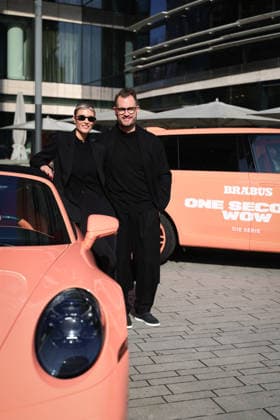 BRABUS ONE SECOND NOW series on Prime Video from 26 2 26 Brabus CEO Constantin Buschmann with his wife Milli , Creative Director at Brabus Düsseldorf NRW Germany