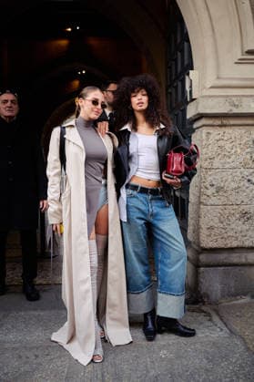 Milano Fashion Week - Women F W 26-27 Blumarine fashion show Street Style Milan, Italy Lydia Caputo;Meryem Saida Milano Fashion Week - Women F W 26-27 Blumarine fashion show Street Style Milan, Italy 27th February 2026 SGPItalia id 134544_001 * Not Exclusive  Copyright: xLAURA_MARCHINIx