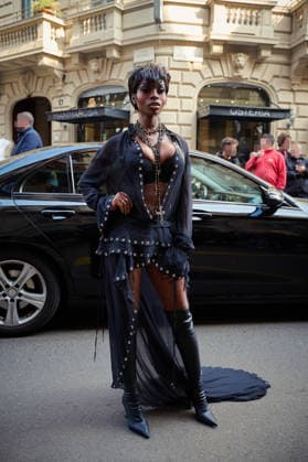 Milano Fashion Week - Women F W 26-27 Blumarine fashion show Street Style Milan, Italy Milano Fashion Week - Women F W 26-27 Blumarine fashion show Street Style Milan, Italy 27th February 2026 SGPItalia id 134544_001 * Not Exclusive  Copyright: xLAURA_MARCHINIx