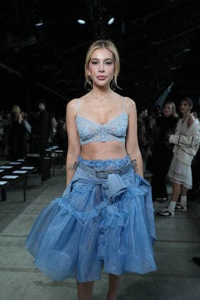 Milan, Milan Women s Fashion Week: Fall Winter 2026 27 - Women s Fashion, Fall Winter 2026 27 - Ermanno Scervino fashion show - front raw in the photo: Clizia Incorvaia  Copyright: xRiccardoxGiordanox xipa-agency.netx xRiccardoxGIordanox IPA_Agency_IPA72143085