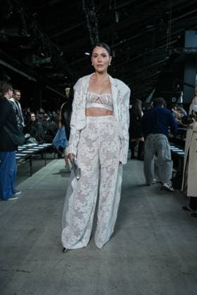 Milan, Milan Women s Fashion Week: Fall Winter 2026 27 - Women s Fashion, Fall Winter 2026 27 - Ermanno Scervino fashion show - front raw in the photo: guest  Copyright: xRiccardoxGiordanox xipa-agency.netx xRiccardoxGIordanox IPA_Agency_IPA72143124