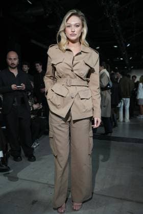 Milan, Milan Women s Fashion Week: Fall Winter 2026 27 - Women s Fashion, Fall Winter 2026 27 - Ermanno Scervino fashion show - front raw in the photo: Gina Chirila  Copyright: xRiccardoxGiordanox xipa-agency.netx xRiccardoxGIordanox IPA_Agency_IPA72144776