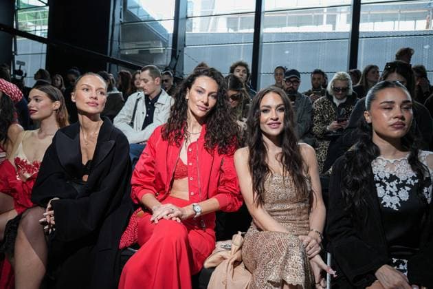 Milan, Milan Women s Fashion Week: Fall Winter 2026 27 - Women s Fashion, Fall Winter 2026 27 - Ermanno Scervino fashion show - front raw in the photo: guest  Copyright: xRiccardoxGiordanox xipa-agency.netx xRiccardoxGIordanox IPA_Agency_IPA72144885