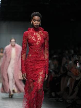 Milan, Milan Women s Fashion Week: Fall Winter 2026 27 - Women s Fashion, Fall Winter 2026 27 - Ermanno Scervino fashion show - catwalk in the photo: model  Copyright: xRiccardoxGiordanox xipa-agency.netx xRiccardoxGIordanox IPA_Agency_IPA72145625