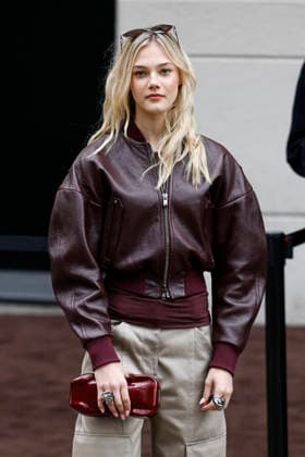 FERRARI - Guest arrivals - Milan Fashion Week - Womenswear Fall Winter 2026 2027 MILAN, ITALY - FEBRUARY 28: Alba Larsen arrives to the Ferrari fashion show during the Milan Womenswear Fall Winter 2026 2027 Fashion Week on February 28, 2026 in Milan, Italy. Photo by Marco Piovanotto Abacapress.com  Copyright: xPiovanottoxMarco ABACAx