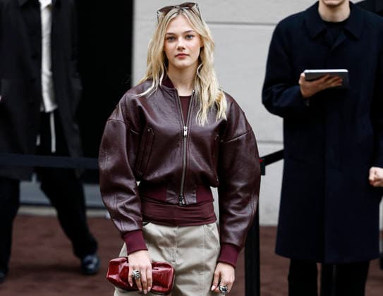 FERRARI - Guest arrivals - Milan Fashion Week - Womenswear Fall Winter 2026 2027 MILAN, ITALY - FEBRUARY 28: Alba Larsen arrives to the Ferrari fashion show during the Milan Womenswear Fall Winter 2026 2027 Fashion Week on February 28, 2026 in Milan, Italy. Photo by Marco Piovanotto Abacapress.com  Copyright: xPiovanottoxMarco ABACAx