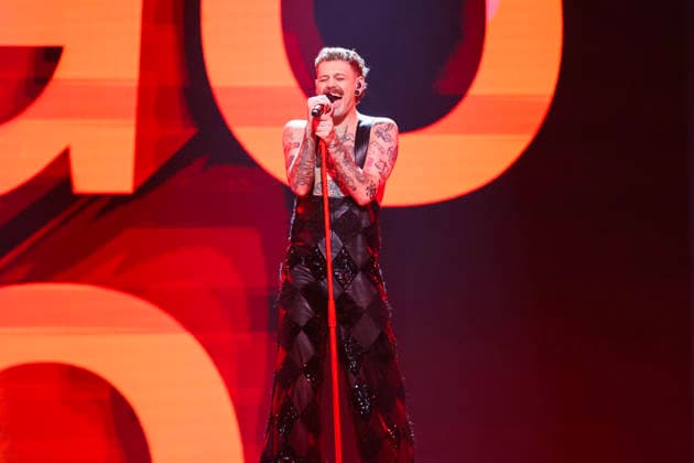 Dress rehearsal MGP final 2026 Lillehammer 20260228 Jonas Lovv during the dress rehearsal for the Eurovision Song Contest final in Hakons hall at Lillehammer, Saturday evening Photo Geir Olsen NTB Lillehammer Norway j25rhczLOOA EDITORIAL USE ONLY Ref ENTj25rhczLOOA jpg  Copyright: xGeirxOlsenx xNTBx
