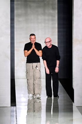 Milan, Milan Women s Fashion Week Fall Winter 2026 2027 - Dolce & Gabbana Fashion Show - Catwalk - Pictured: designers Domenico Dolce and Stefano Gabbana  Copyright: xMaurizioxMaulex xipa-agency.netx xMaurizioxMaulex IPA_Agency_IPA72154076