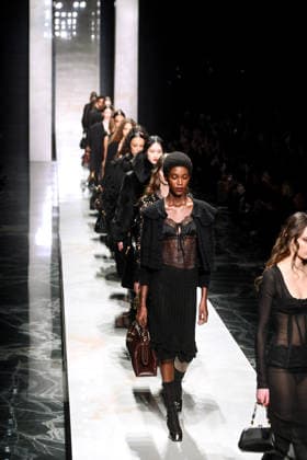 Milan, Milan Women s Fashion Week Fall Winter 2026 2027 - Dolce & Gabbana Fashion Show - Catwalk - Pictured: models on the catwalk  Copyright: xMaurizioxMaulex xipa-agency.netx xMaurizioxMaulex IPA_Agency_IPA72154248