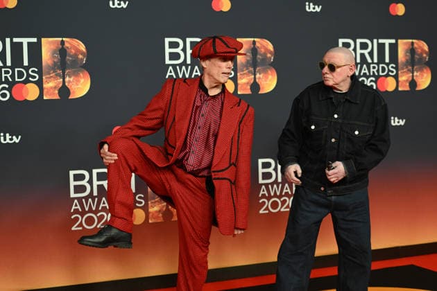 The BRIT Awards 2026, Co-op Live, Manchester, UK, 28 February 2026. Bez and Shaun Ryder at The BRIT Awards 2026, Co-op Live, Manchester, UK, 28 February 2026., Credit:Tina Korhonen Avalon United Kingdom, Manchester Copyright: xTinaxKorhonenx xAvalonx 1079013322