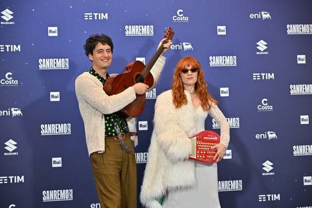 Photo IPP Felice De Martino Sanremo 28 02 2026 76th Italian Song Festival In the photo maria Antonietta and Colombre Italy Photo Press World Copyright