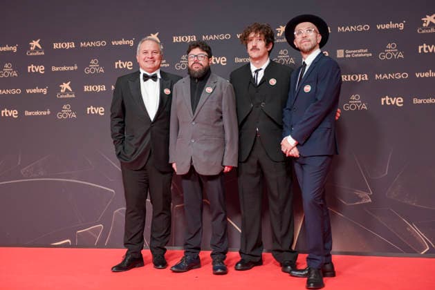 Red carpet of the Goya Awards 2026 The crew of the film Un poeta poses on the red carpet of the 40th edition of the Goya Awards, at the Auditori del Centre de Convencions Internacionals, on February 28, 2026, in Barcelona, Cataluna Spain The awards are given annually by the Academy of Motion Picture Arts and Sciences of Spain AACCE with the aim of rewarding the best professionals in each of the various technical and creative specialties of Spanish cinema 28 FEBRUARY 2026 Barcelona, Cataluna Barcelona, Cataluna Espana  Copyright: xAlbertoxParedesx 7327813