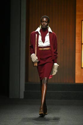Milan, Milan Women s Fashion Week Fall Winter 2026 27 - Women s Fashion, Fall Winter 2026 27 - Luisa Spagnoli fashion show - catwalk in the photo: model  Copyright: xSimonaxChiocciax xipa-agency.netx xFotosickix IPA_Agency_IPA72167763
