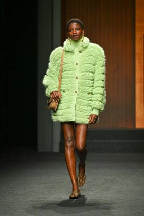 Milan, Milan Women s Fashion Week Fall Winter 2026 27 - Women s Fashion, Fall Winter 2026 27 - Luisa Spagnoli fashion show - catwalk in the photo: model  Copyright: xSimonaxChiocciax xipa-agency.netx xFotosickix IPA_Agency_IPA72167776