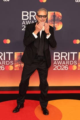 Celebrities attend The BRIT Awards 2026 at Co-op Live in Manchester, England Featuring: Jeff Goldblum Where: Manchester, United Kingdom When: 28 Feb 2026 Credit: Alex Cropper Cover Images EDITORIAL USE ONLY. NOT FOR USE BY NEWSPAPERS BASED IN THE UK. Copyright: xx coverimg55515174