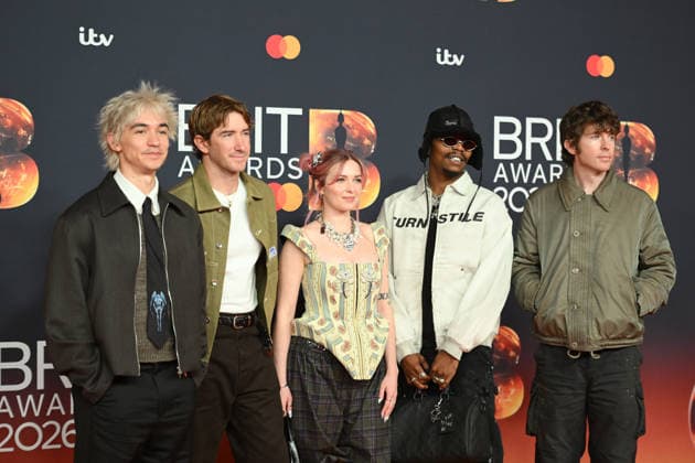 The BRIT Awards 2026, Co-op Live, Manchester, UK, 28 February 2026. Daniel Fang, Pat McCrory, Brendan Yates, Meg Mills and Franz Lyons at The BRIT Awards 2026, Co-op Live, Manchester, UK, 28 February 2026., Credit:Tina Korhonen Avalon United Kingdom, Manchester  Copyright: xTinaxKorhonenx xAvalonx 1079044414
