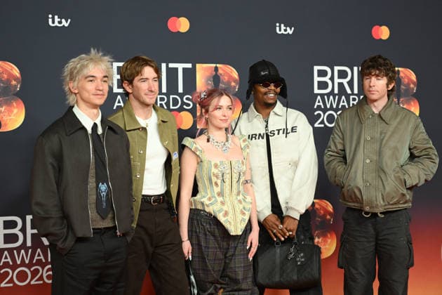 The BRIT Awards 2026, Co-op Live, Manchester, UK, 28 February 2026. Daniel Fang, Pat McCrory, Franz Lyons, Meg Mills and Brendan Yates at The BRIT Awards 2026, Co-op Live, Manchester, UK, 28 February 2026., Credit:Tina Korhonen Avalon United Kingdom, Manchester  Copyright: xTinaxKorhonenx xAvalonx 1079044420