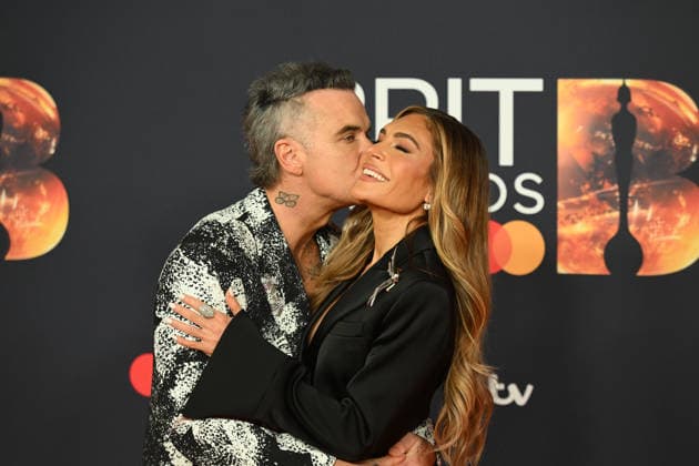 The BRIT Awards 2026, Co-op Live, Manchester, UK, 28 February 2026. Robbie Williams and Ayda Field at The BRIT Awards 2026, Co-op Live, Manchester, UK, 28 February 2026., Credit:Tina Korhonen Avalon United Kingdom, Manchester  Copyright: xTinaxKorhonenx xAvalonx 1079072169