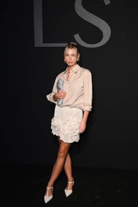 Milan, Milan Women s Fashion Week Fall Winter 2026 27 - Women s Fashion, Fall Winter 2026 27 - Luisa Spagnoli fashion show - arrivals in the photo: guest  Copyright: xSimonaxChiocciax xipa-agency.netx xFotosickix IPA_Agency_IPA72177110
