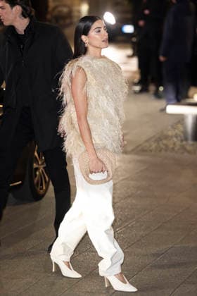 Bottega Veneta - Guest - Milan Fashion Week - Womenswear Fall Winter 2026 2027 MILAN, ITALY - FEBRUARY 28: Saja Kilani arrives to Bottega Veneta fashion show during the Milan Womenswear Fall Winter 2026 2027 Fashion Week on February 28, 2026 in Milan, Italy. Photo by Marco Piovanotto Abacapress.com Milan Italy  Copyright: xPiovanottoxMarco ABACAx