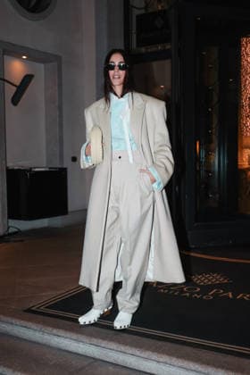 Milan, Celebrity sightings during Milan Fashion Week Womenswear Fall Winter 2026 2027 - Women s Fashion, Fall Winter 2026 2027. Pictured: Miriam Leone (Italian actress and television host) exits the Palazzo Parigi hotel on her way to the Bottega Veneta fashion show.  Copyright: xAlessandroxBremecx xipa-agency.netx xx IPA_Agency_IPA72190142