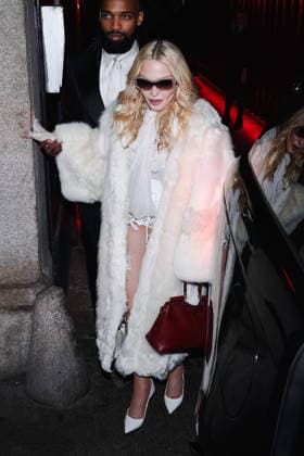 Milan, Milan Fashion Week Womenswear Fall Winter 2026 2027 - Women s Fashion, Fall Winter 2026 2027 - Dolce & Gabbana Party - Guest Arrivals. Pictured: Madonna (American singer-songwriter and actress), Akeem Morris (Jamaican soccer player and Madonna s boyfriend)  Copyright: xAlessandroxBremecx xipa-agency.netx xx IPA_Agency_IPA72190880