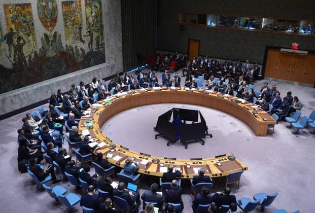 UN Security Council meeting in emergency session over Iran NEW YORK, UNITED NATIONS - FEBRUARY 28: Diplomats gather at the UN Security Council emergency meeting on the growing crisis in the Middle East following U.S. and Israeli strikes on Iran on Saturday, February 28, 2026, in New York City, United States. Selcuk Acar Anadolu New York United States. Editorial use only. Please get in touch for any other usage.  Copyright: x2026xAnadoluxSelcukxAcarx