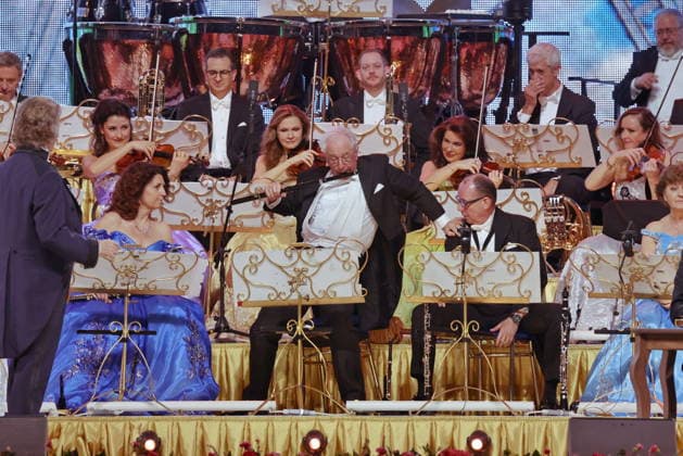 28 02 2026, AndrŽ Rieu, violinist, in concert with orchestra live in the Uber Arena, Berlin, Waltz, Berlin