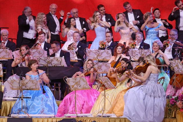 28 02 2026, AndrŽ Rieu, violinist, in concert with orchestra live in the Uber Arena, Berlin, Waltz, Berlin