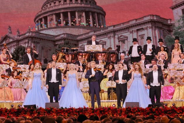 28 02 2026, AndrŽ Rieu, violinist, in concert with orchestra live at the Uber Arena, Berlin, Waltz, Berlin