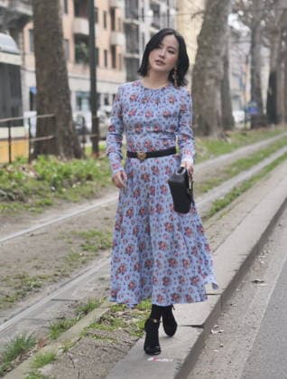 Milan, Milan Women s Fashion Week Fall Winter 2026 27 - Women s Fashion, Fall Winter 2026 27 - Dolce & Gabbana fashion show - arrivals In the photo: Guest  Copyright: xLucaxPontix xipa-agency.netx xx IPA_Agency_IPA72197384