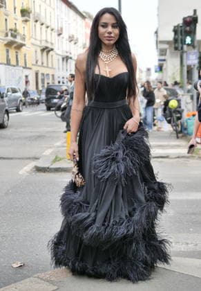 Milan, Milan Women s Fashion Week Fall Winter 2026 27 - Women s Fashion, Fall Winter 2026 27 - Dolce & Gabbana fashion show - arrivals In the photo: Guest  Copyright: xLucaxPontix xipa-agency.netx xx IPA_Agency_IPA72197581