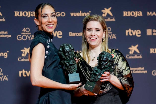 40th Goya Awards - Winners Room Amanda Villavieja, Laia Casanovas and Yasmina Praderas poses as winner during 40th Goya Awards - Winners Room at International Barcelona Convention Center on February 28, 2026 in Barcelona, Spain Photo by ABACAPRESS.COM Barcelona Spain  Copyright: xABACAx