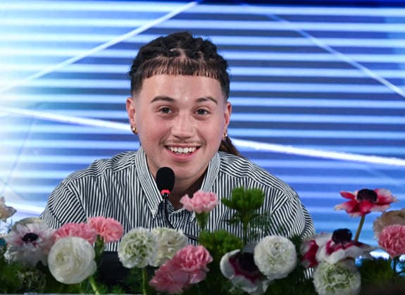 March 1, 2026, Sanremo, Italy: Second-place Italian singer Sayf attends a press conference at the Sanremo Italian Song Festival in Sanremo, Italy, 01 March 2026. The 76th Sanremo Italian Song Festival started on 24 February and concluded on the evening of 28 February 2026. ANSA RICCARDO ANTIMIANI Sanremo Italy  - ZUMAa110 20260301_zaf_a110_089 Copyright: xRiccardoxAntimianix