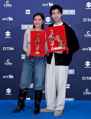 Sanremo, 76th Italian Song Festival - Photocall Winners of the 26th Festival - in the photo: Ditonellapiaga Sergio Bardotti awards from the press room at Radio and Fulminacci Mia Martini critics award  Copyright: xTerenghi PoolxSanremo02x xipa-agency.netx xPoolxSanremox02x IPA_Agency_IPA72212595