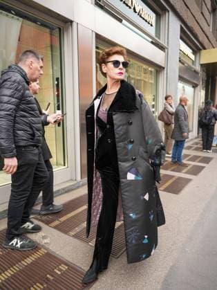 Milan, Milan Women s Fashion Week: Fall Winter 2026 27 - Women s Fashion, Fall Winter 2026 27 - Giorgio Armani fashion show - arrivals in the photo: Antonia Dell Atte  Copyright: xRiccardoxGiordanox xipa-agency.netx xRiccardoxGIordanox IPA_Agency_IPA72214287
